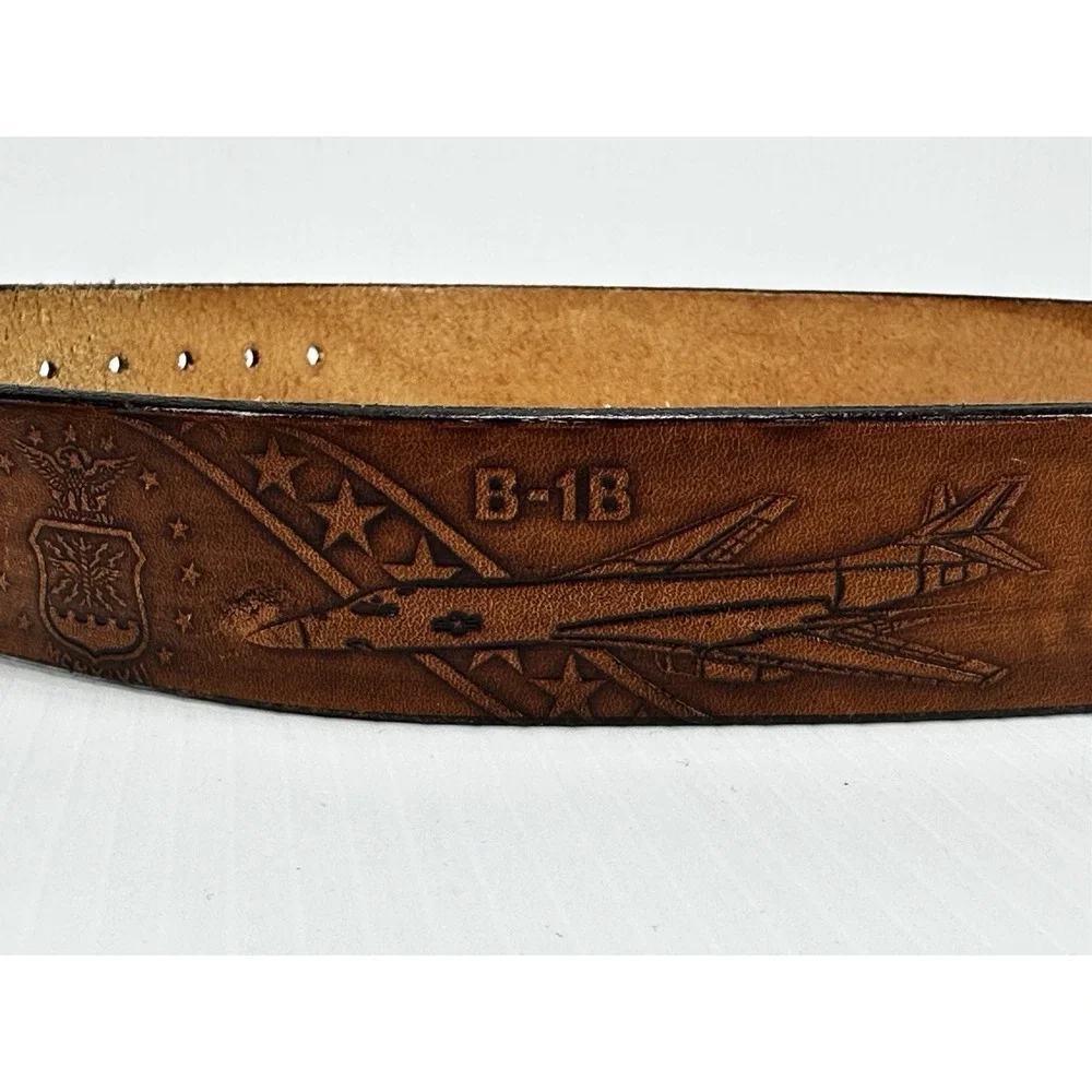 Vintage United States AirForce‎ US Air Force 32 Gavere Leather Belt Made In USA
